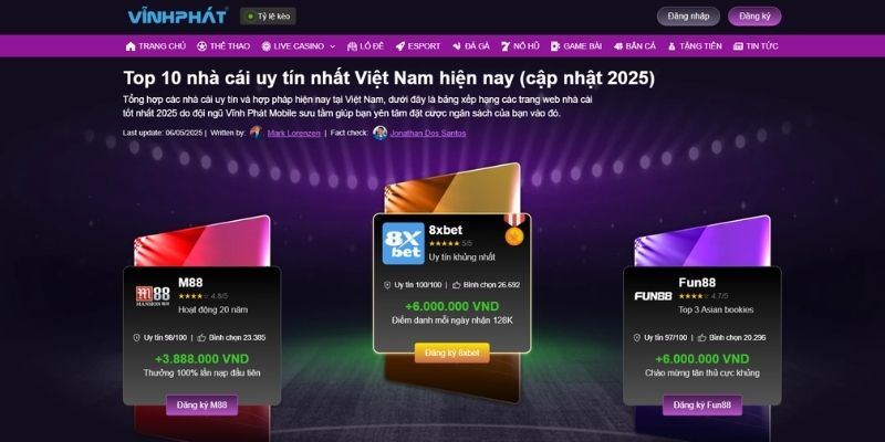 Vinhphatmobile review các trang game cờ bạc