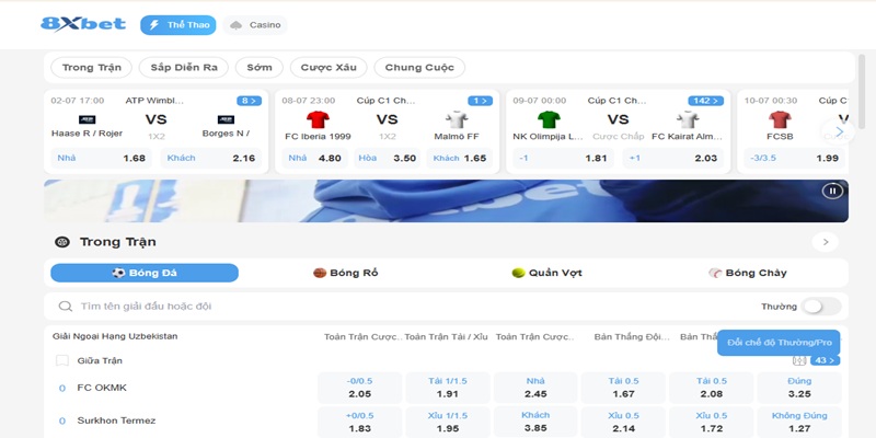 Trang cá độ bóng đá 8XBET